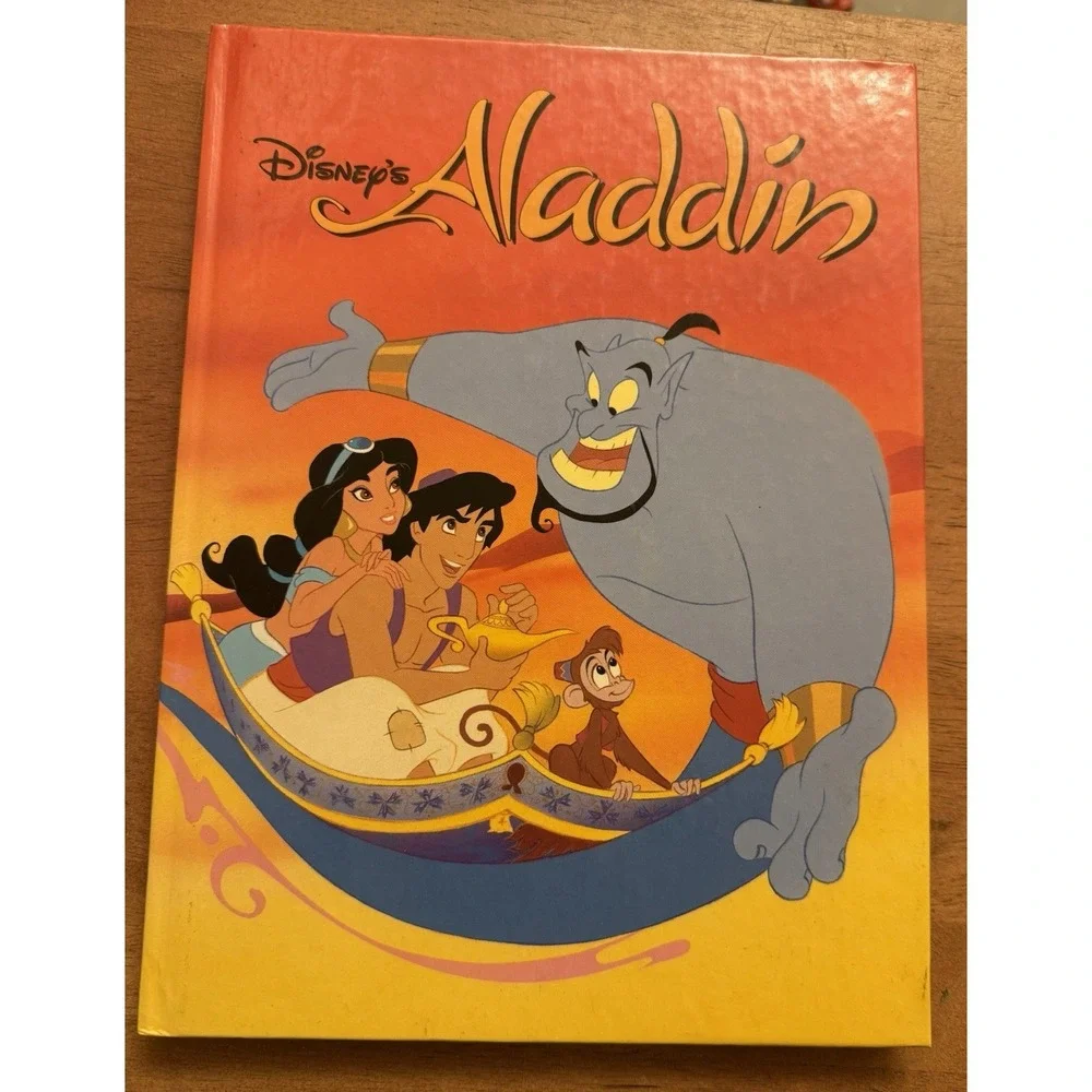 Vintage Disney's Aladdin Hardcover Book Adapted‎ by Don Ferguson 90s